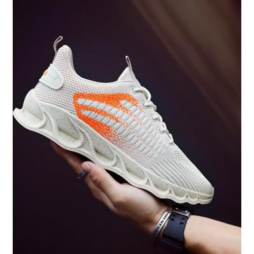 Men Sneakers Outdoor Jogging Sport Shoes Mesh Cushion Breathable Tourism Casual Training Athletic Running Walking Tennis Shoes