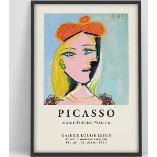 Canvas Printed Wall Art Pablo Picasso Marie Therese Poster Painting Modern Home Decor Modular Pictures No Frame For Living Room