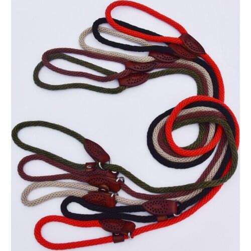 New Arrive 5 Color Dog Leash 1.2*140CM Nylon Adjustable Training Lead collar for Medium Large Dog Strap Rope Traction Dog Lead