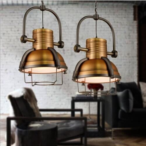 Iron Factory Vintage Pendant Light Bar industrial lighting Chrome bronze Kitchen Restaurant Lighting Suspension Pendant Lamp