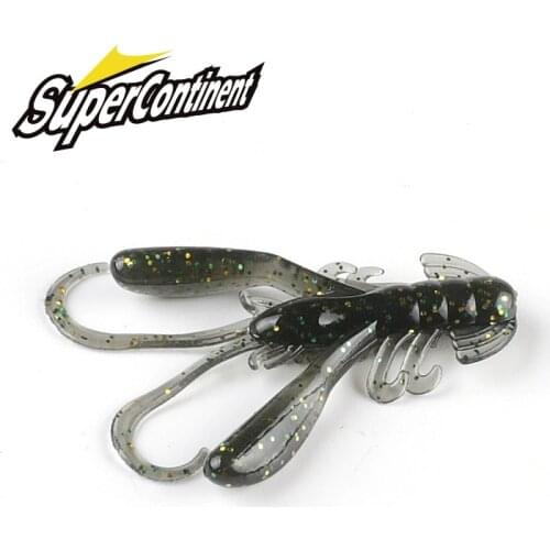 2019 Supercontinent 15Pcs/lot Soft Bait Silicone Lures Worm 4cm 1.6g Fishing Lures Attractive Shrimp odor salt Wobbler