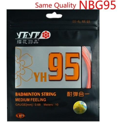 10 PCS Same as NBG95 Badminton Racket String Medium Feeling High Resilience 0.68mm YH95 Racquet Line L2092-10SPC