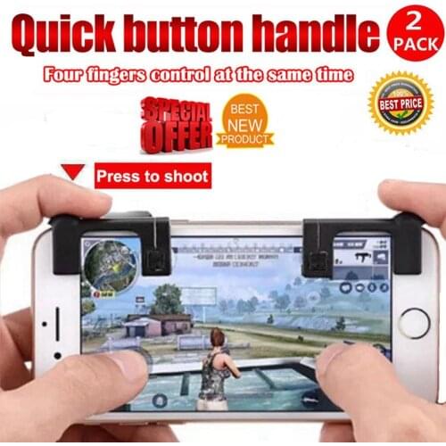 Clearance Sale 1 Pair Smartphone Mobile Gaming Trigger Button Handle Fire Button Controller for PUBG