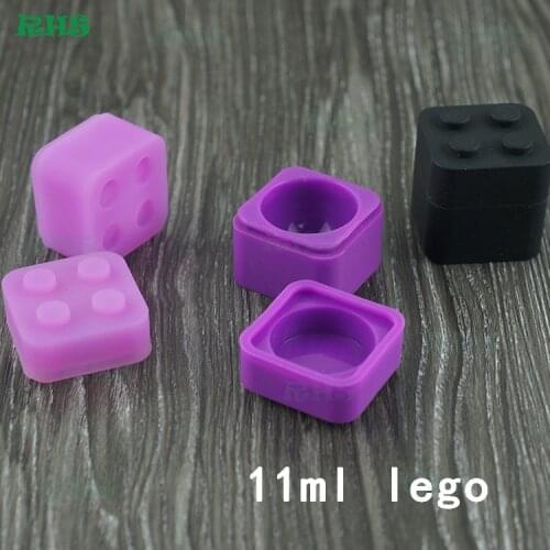 RHS made Lego style stackable 100% silicone food grade storage container multi-sizes herb jars in stock 20pcs free shipping