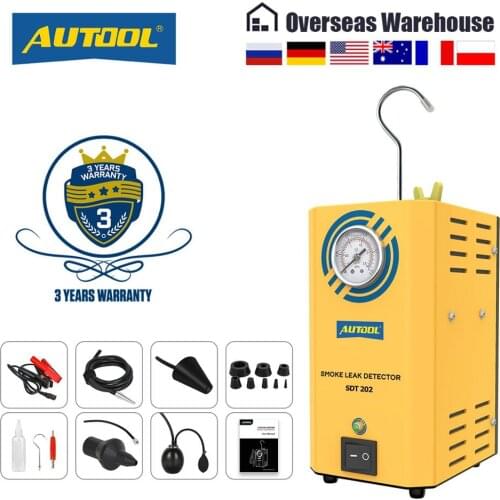AUTOOL SDT202 Car EVAP System Smoke Detector Tester Pipe Leak Locator Automotive Diagnostic Smog Gas Leakage Analyzer Detector