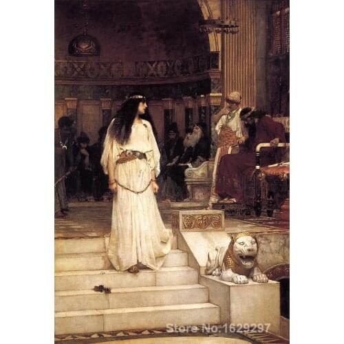 Modern landscape painting Mariamne Leaving the Judgement Seat of Herod John William Waterhouse High quality Hand painted
