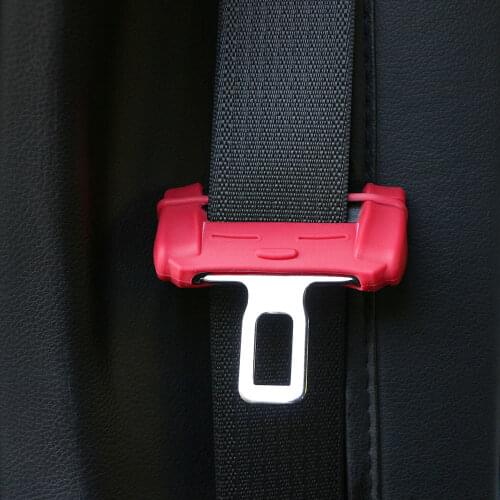 Carmilla Car Safety Belt Buckle Protector Silicon Anti-Scratch Seat Belt Buckle Clip Interior Button Case for Ford Ecosport