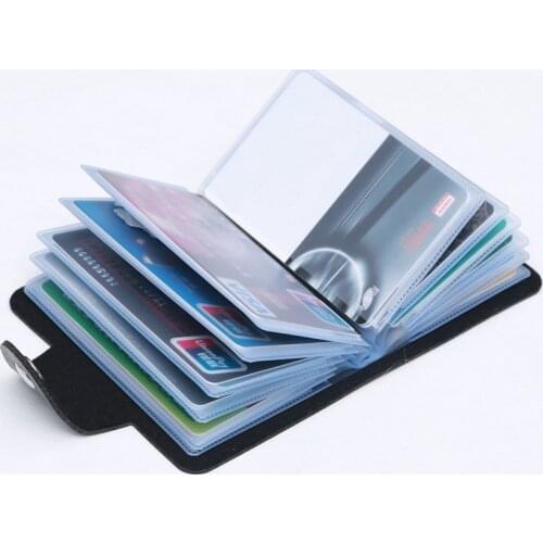 12 Bit 2sided Credit Card Holder Waterproof Plastic Card Sets Business Card Pack Bus Card Bag Women Purse Men Wallet
