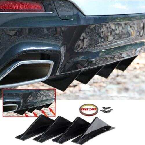 4PCS Universal Car Rear Bumper Diffuser Car Back Bumper Spoiler Splitter Car-Styling Car Accessories
