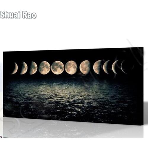 Diamond mosaic Moon Sea Night full square diamond embroidery icon 5d diy diamond painting 100% cross 2020 Best gift wall decor
