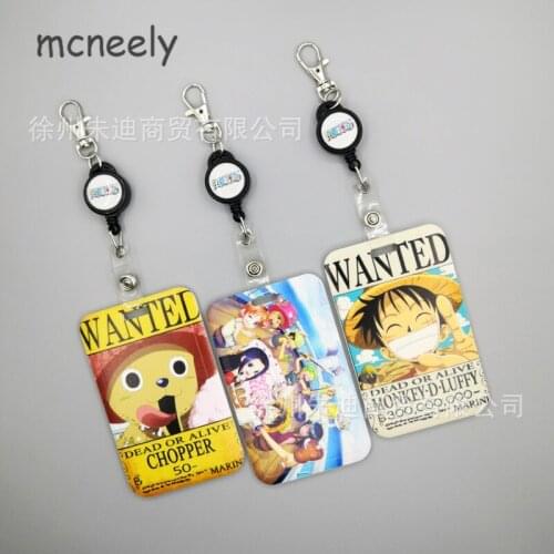 Anime Bus Card Case Student ID Card Cover with Telescopic Chain Rope Rice Card Access Protection Cover Hard Custom Wholesale