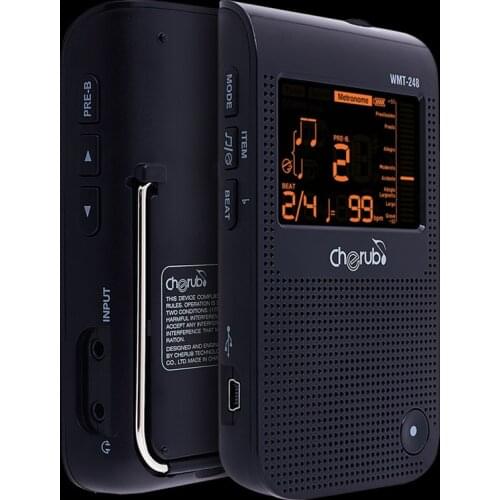 Cherub WMT-248 metronome tuner for Chromatic Guitar Bass Violin Ukulele Tempo range 30~250 bpm Beat 0~6 Rhythm