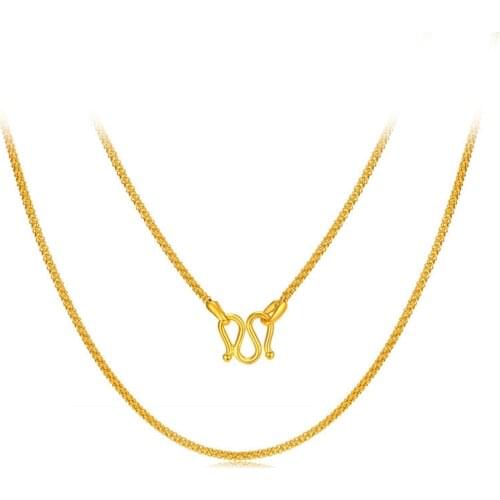 Pure 24K Yellow Gold Necklace Chain Women Necklace Chain 9.66g