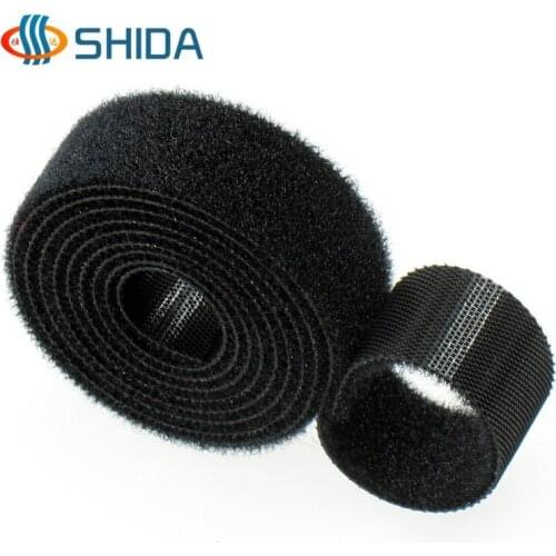 2 cm x 10 meters double sided self-grapping Adhesive Fastener Tape/ Fiber wire Management Cable Tie Hook & Loop