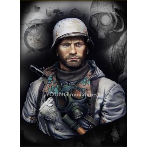1/10 Motorcyclist East Front WWII Military war theme soldier Resin Figure bust GK Uncoated No colour