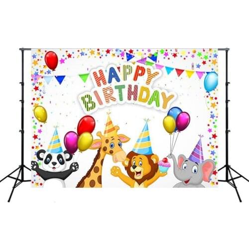 Photography Backdrop Cartoon Lion King Baby Shower Birthday Party Banner Photo Background Newborns Child Studio Photocalls
