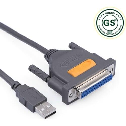 GuSuo DB25 25 Pin Parallel IEEE-1284 to USB 2.0 Adapter LPT Printer Cable Wire