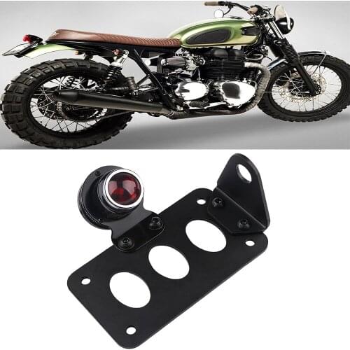 For Harley Side Mount License Plate Bracket w/ Tail Light Motorcycle CNC Aluminum Lamp Brackets Fit Sportsters Bobber Chopper