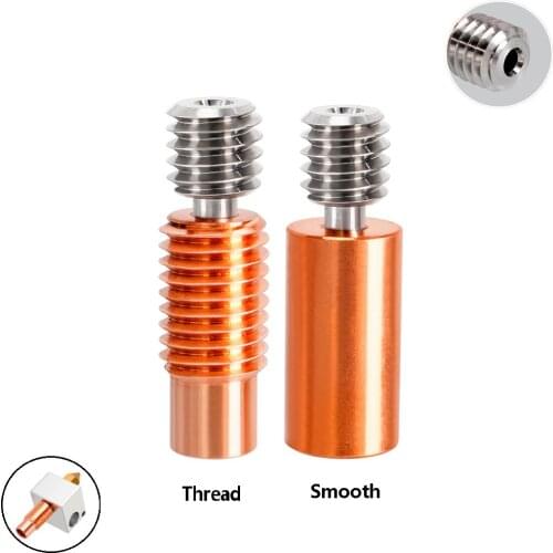 MEGA 2pcs E3D Heat Break V6 Throat M6 M7 Thread Bi-metal For E3D V6 Hotend Prusa i3 MK3 Heater Block 1.75mm 3D Printer Parts
