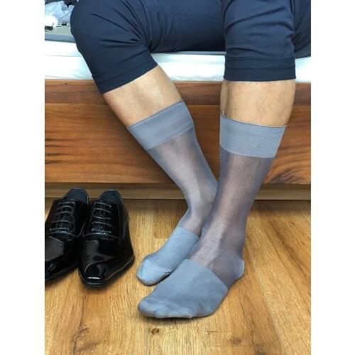 Tube Socks Mens Stocking Business Dress Stocks Formal Wear Sheer Socks Exotic Socks For Suit Horny Men Sexy Male Formal Socks