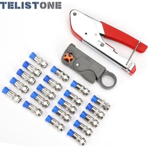 Multitool Wire Stripping Squeezing Pliers Coaxial Cable Cold Press Clamp RG59 RG6 Cable Coax Crimper Coaxial Cable Stripper