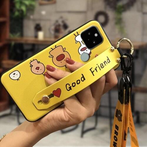 Kickstand Shockproof Phone Case For Google Pixel 5 Original Back Cover Smartphones Cover Silicone