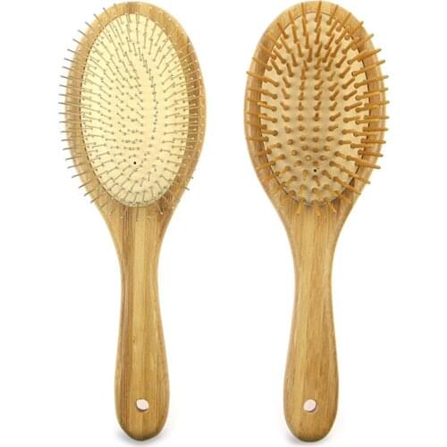 Hair Brushes Girls Ponytail Comb Vintage Scalp Massage Comb Home Salon Air Hole Bamboo Comb Anti-loss Hair Care