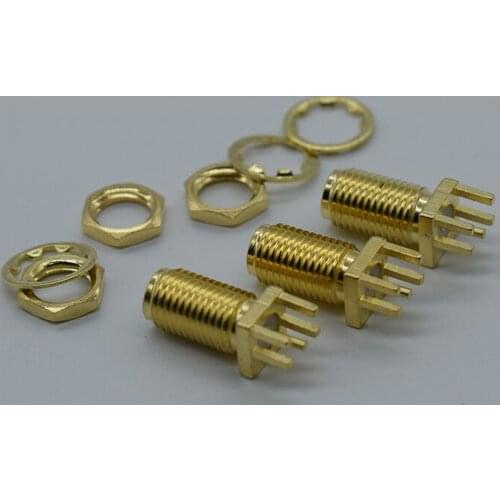 Extended SMA partial foot 1.6 rf SMA - KE outside screw hole 11 mm coaxial connector teeth