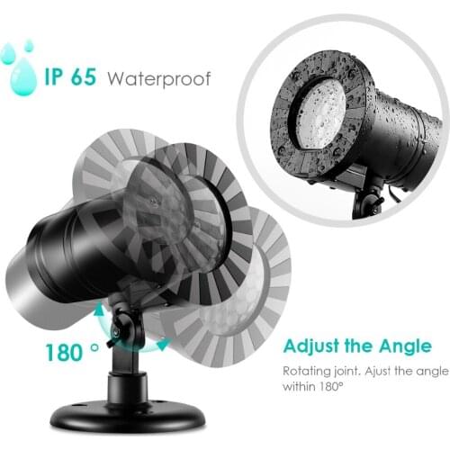 Christmas Festival Projection Lamp Outdoor Waterproof Christmas Party Stage LED Lights Ajust 180 Degree Angle Home Decorations