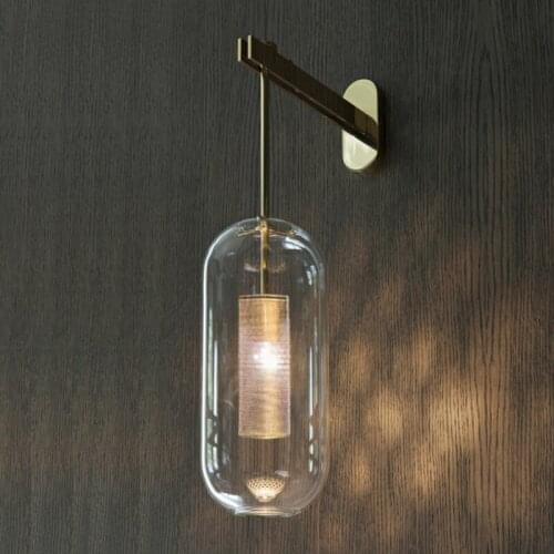 Post-modern Glass Wall Lights Lamp Nordic Led Wall Sconce for Bathroom Bedroom Home Lighting Fixtures Kitchen Lamp Luminaire E14