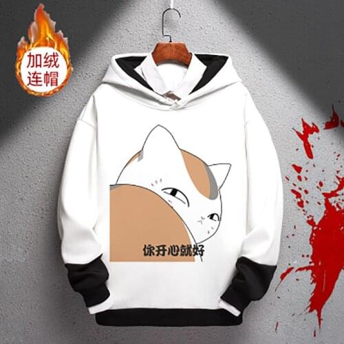 Natsumes Book of Friends Cosplay Hoodie Fashion Casual Pullover Hooded Jacket Role Print Coat Unisex Autumn Winter Thick Tops
