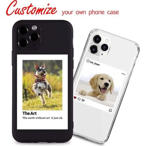Creativity DIY Custom Phone Case For iPhone 6s 7 8 11 12 Mini Plus Pro X XS Max XR SE Cover Customized Silicone TPU Shell Cases