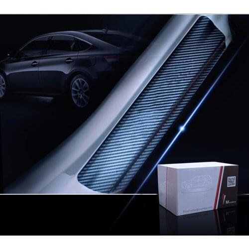 For Skoda Rapid Car Door Sill Scuff Plate Protector Stickers Door Threshold Plate 4D Carbon Fiber Vinyl Sticker Car Styling 4Pcs