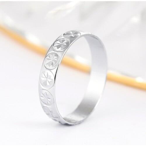 Ladies Ring Silver Plated Snowflake Pattern Ring for Women Fashion Glamour Banquet Wedding Ring Give Girlfriend Birthday Gift