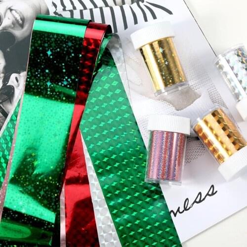 1 Roll Nail Foils Sticker sparkly Sky Glitter Nail Art Transfer Stickers Paper DIY Tips Decoration