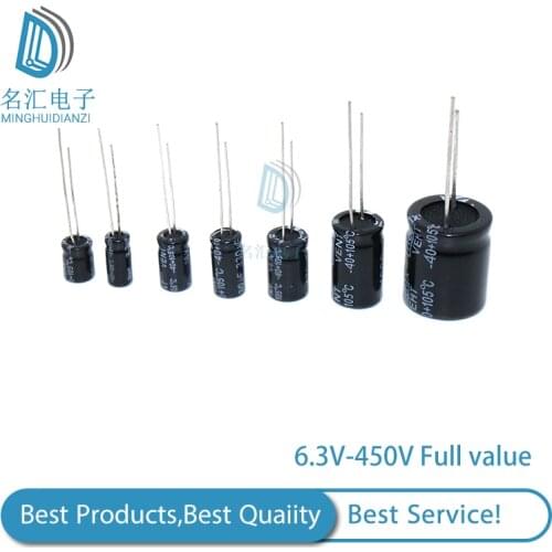 10PCS 10V 16V 25V 35V 50V 400V Aluminum electrolytic Capacitor 100UF 220UF 330UF 470UF 680UF 1000UF 1500UF