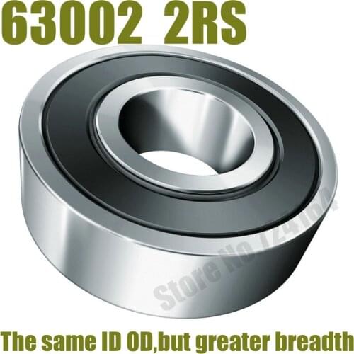 10PCS Free Shipping Excavator bearing 63002 2RS 63002-2RS 15X32X13mm 15*32*13mm Double Shielded Deep Ball Bearings Large breadth