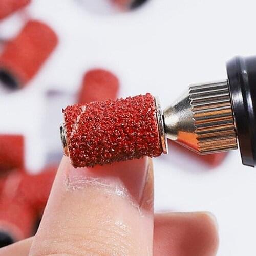 100pcs Nail Art Sanding Bands For Acrylic UV Gel Polish Remover For Electric Nail Dril Machine Drill Bits File Nail Accessory