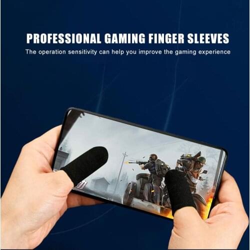 2PCS Professional Touch Screen Thumbs Finger Sleeve Gaming Gloves Sweat-proof Anti-skid For Pubg Mobile Phone Game