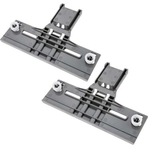 2Pcs ABS Dishwasher Upper Rack Adjuster Fit For Whirlpool KitchenAid Kenmore Jenn-Air W10350376 Gray