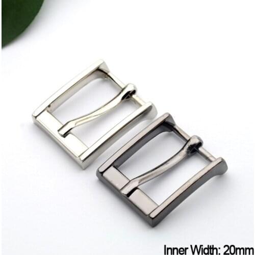 30pcs/lot pin buckle 20mm high quality fashion metal bag buckle belt buckle silver/black free shipping BK-068