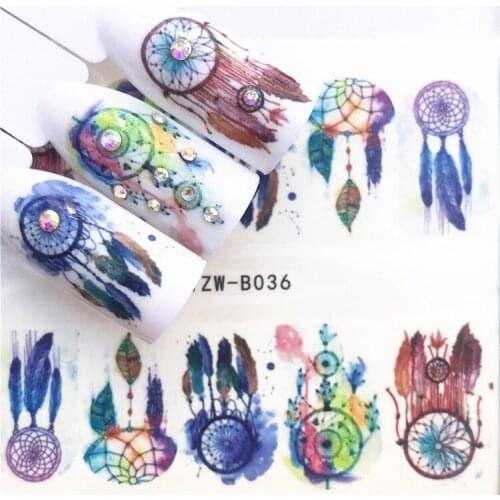 5 pcs Skull Halloween Plant Nail Sticker Water Decals Nail Glitter Flower Cat Butterfly Transfer Nail Art Decoration m3b8v6