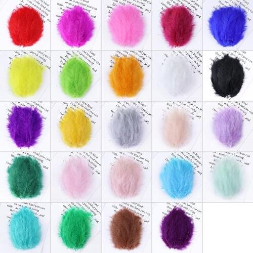 50Pcs/Lot Natural Marabou Turkey Feathers For Crafts 10-15Cm/4-6Inch Plumas Decor Jewelry Making Dream Catcher Feathers
