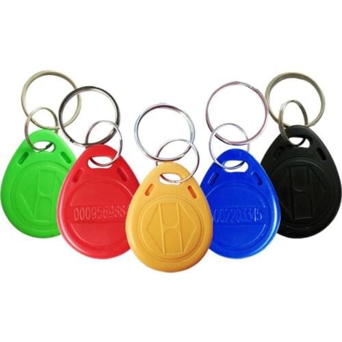 500pcs TK4100 125khz ID Keyfob RFID Tag Tags llaveros llavero Porta Chave Card Sticker Key Fob Token Ring Proximity Chip TK4100