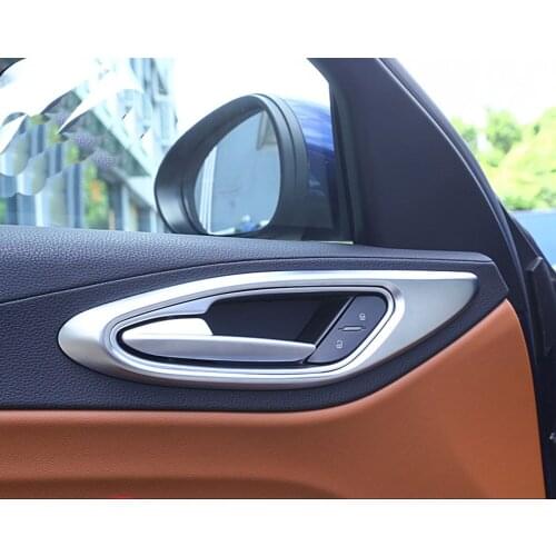 Car IDoor Handler Bowl, Speaker Grill Cover Sticker Tirm For Alfa Romeo Giulia 2017-2021 Car Styling