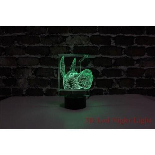 Free Shipping Holiday Gift Donkey Deco 3D Lamp with 7 Colors and Changeable Creative Saving Kid Room Deco Burro Night Light