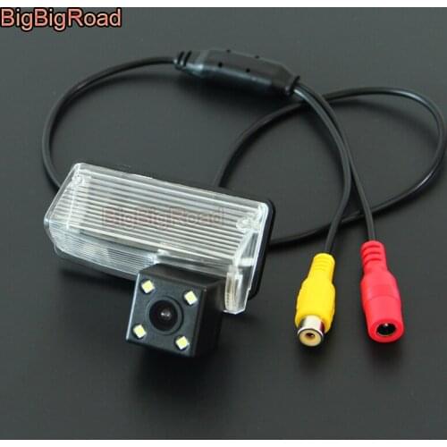 BigBigRoad For toyota previa crown Wireless Camera Car Rear View Reverse Camera Installed at License Plate Light Night Vision