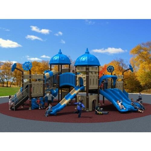 CE/TUV/SGS castle outdoor amusement playground combination plastic slide for park/school/community YLW-17818