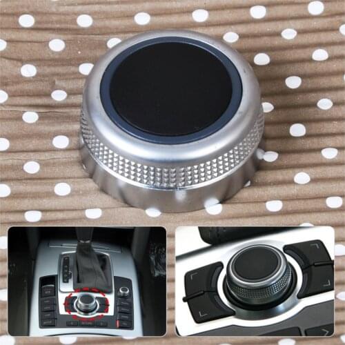 CITALL 4F0919069 Chrome Multimedia MMI Main Menu Control Rotary Switch Knob Cap Cover For Audi A6 A8 S6 S8 Q7 RS6 2004~2010 2011