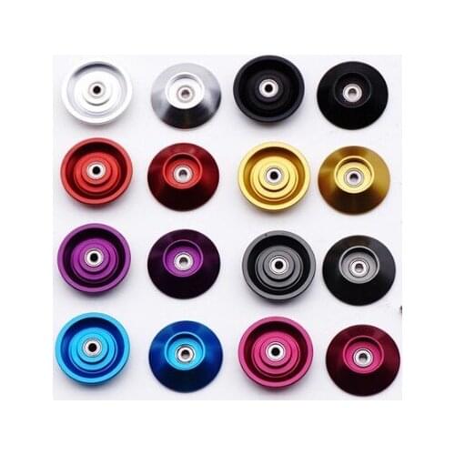 Rodillos de color aluminio RFDTYGR 19mm, rueda guía de aluminio coloreada, piezas personalizadas para Tamiya Mini 4WD 95436 D046